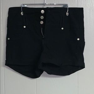 Black high waist shorts